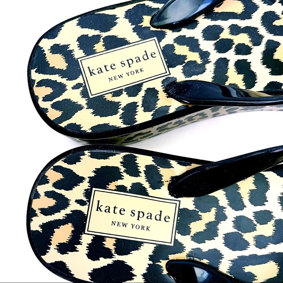🆕 Kate Spade Rhett Leopard Wedge Sandals Shoes - Picture 3 of 6